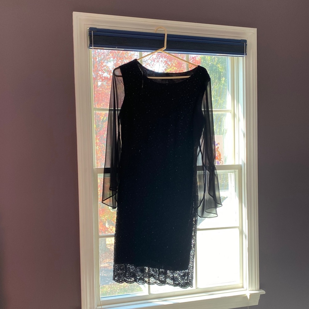 BLACK SHIMMER HOLIDAY DRESS (LIKE NEW)